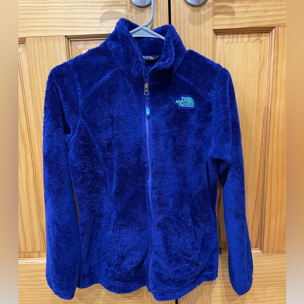 North Face, Girls’ Osolita Full-Zip Jacket, Size Lg(14-16), Blueish/Purple color
